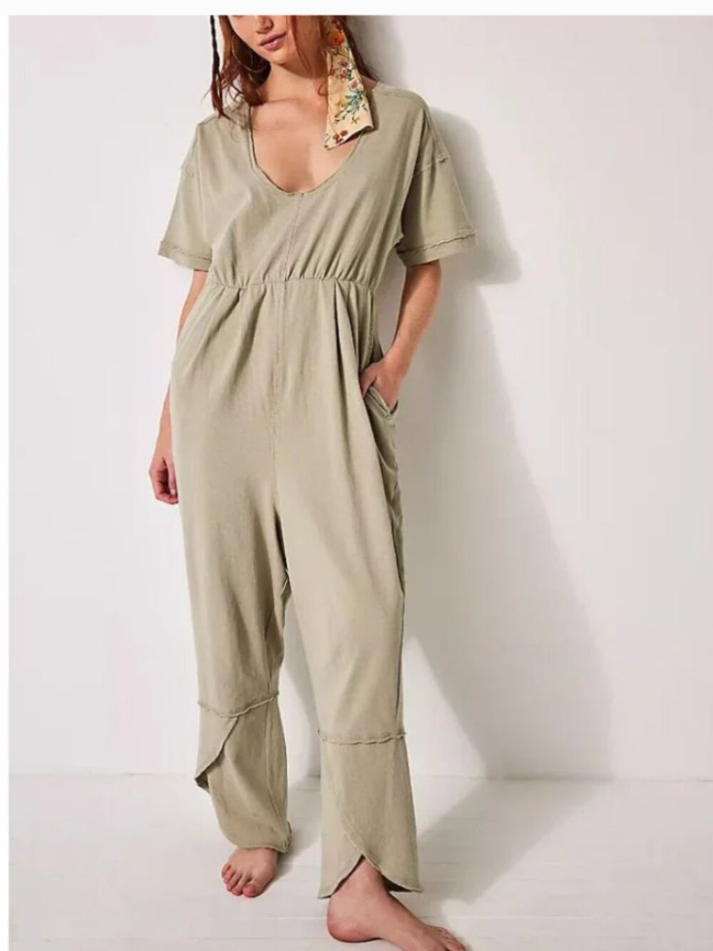 Free People Intimately Good Side Romper Lima Bean S